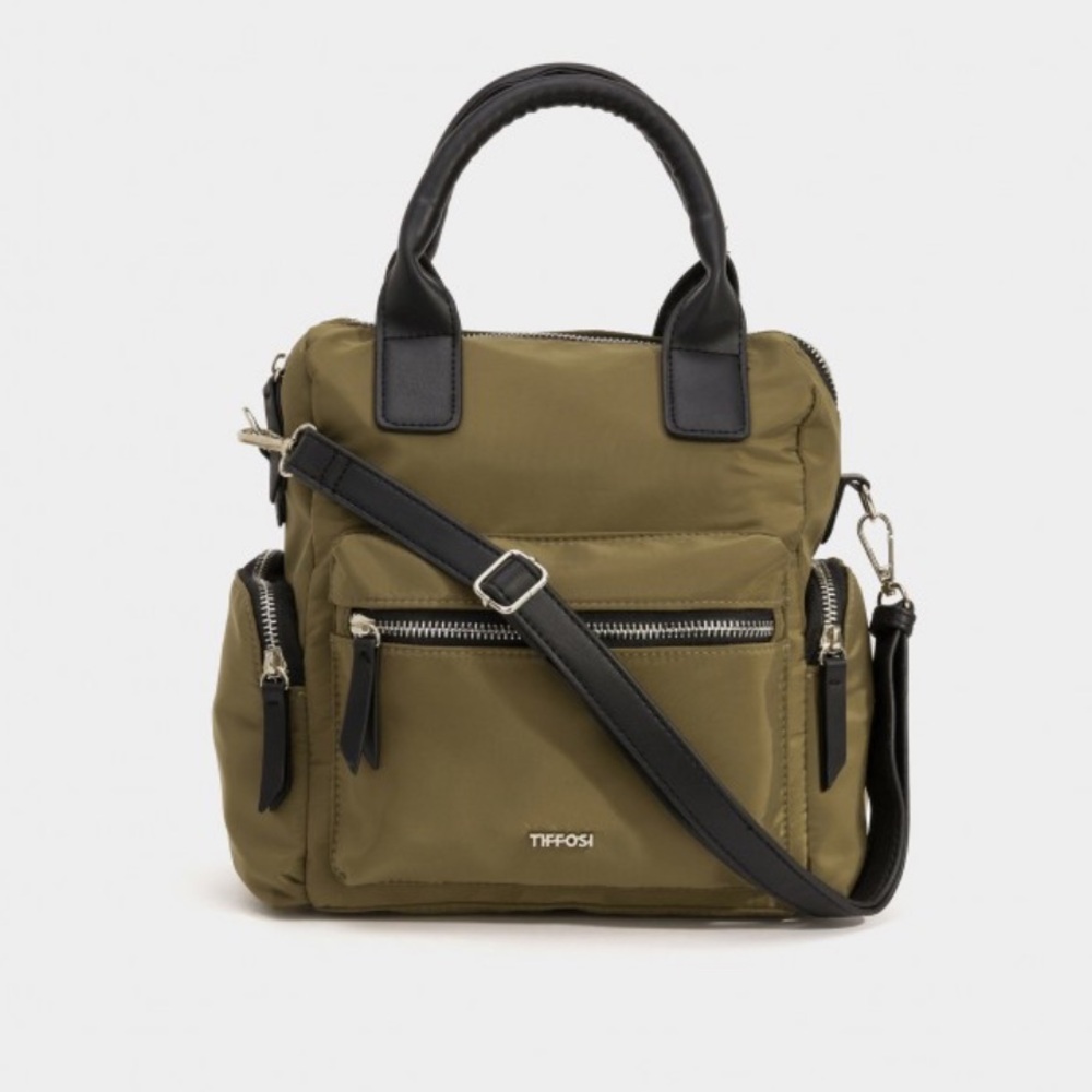 Tiffosi Green Mini Backpack and Wristlet